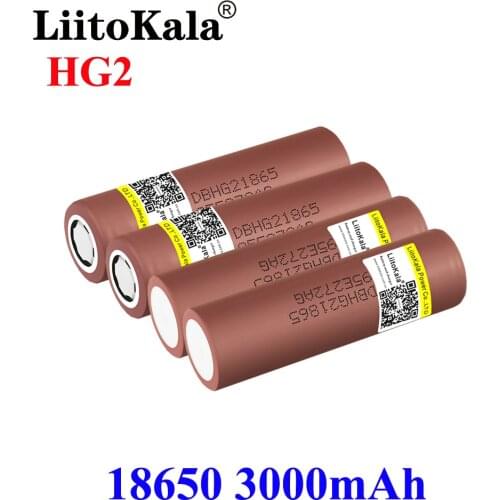 Hot LiitoKala Lii-HG2 18650 18650 3000mah High power discharge Rechargeable batteries power high discharge power bank