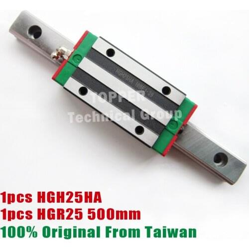 HIWIN HGH25HA linear guide blocks with 25mm rail HGR25 500mm HGH25