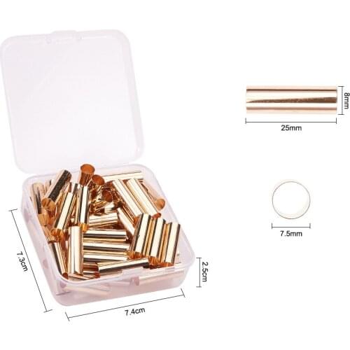 Copper Tube Pearlescent Beads Boxed Handmade Necklace Bracelet Ingredients DIY Ornament Accessories charms for bracelets