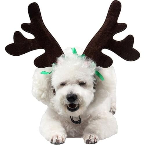 Cute Christmas Cat Costumes Headdress For Dog Cat Fashion Pet Xmas Headband Hat Puppy Costume Festival Christmas Accessories