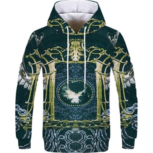 Autumn and winter multi-color 3D printing couple hoodie fashion casual sports hoodie oversized mens clothing
