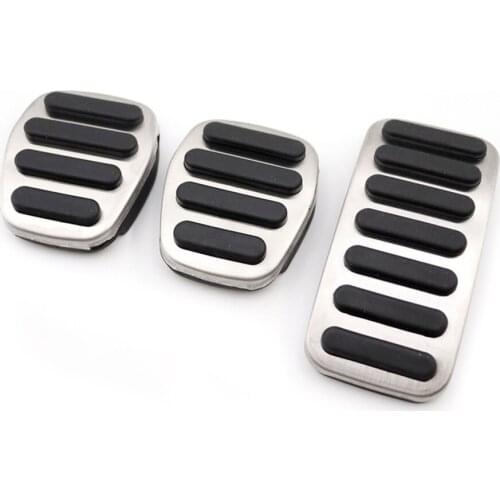 Car Stainless Steel Styling Accelerator Clutch Brake Pedals Fit for Volvo S40 V40 C30 AT MT Non-slip Pedal Cover Accessories