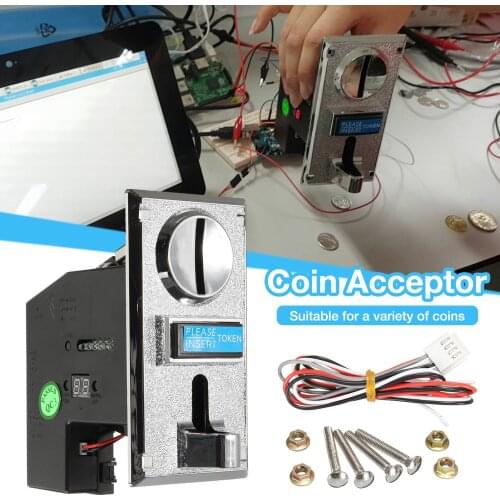 Multi Coin Acceptor Electronic Roll Down Coin Acceptor Selector Mechanism Vending Machine Mech Arcade Game Ticket Redemption