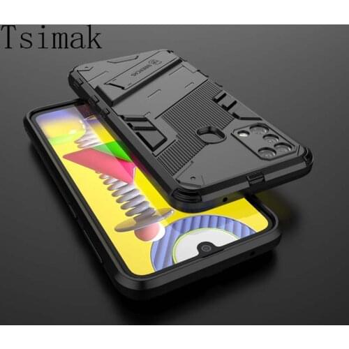 Case For Samsung M31 Shockproof Bumper Robot Holder Stand Armor Back Coque for Samsung Galaxy M31 M315F M 31 Phone Cover
