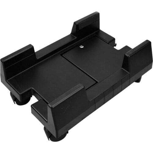 Adjustable Desktop Computer Mainframe Bracket Mobile Computer Tower Cart Computer Mainframe with Brake Pulley