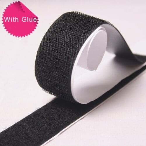 Velcros Adhesive Black White Magic Tap Self Adhesive Velcros Hook Loop Fastener Nylon Sticker Tape Strong Glue 16/20/25/30mm*1M