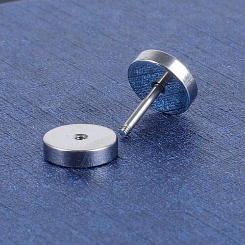 Titanium Steel Stud Earrings Hypoallergenic for men women gift Punk Hip hop Rock Earrings black rhodium fashion jewelry