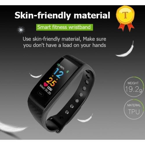 2018 Real time heart rate monitor smart bracelet motion sensor wristwatch men women smart band blood pressure fitness wristband