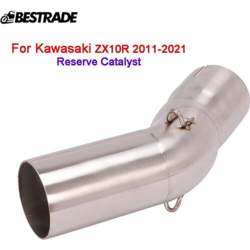 Middle Pipe For Kawasaki ZX10R 2011-2021 Motorcycle Exhaust Mid Connect Link Tube Reserve Catalyst Stainless Steel Slip On 51mm