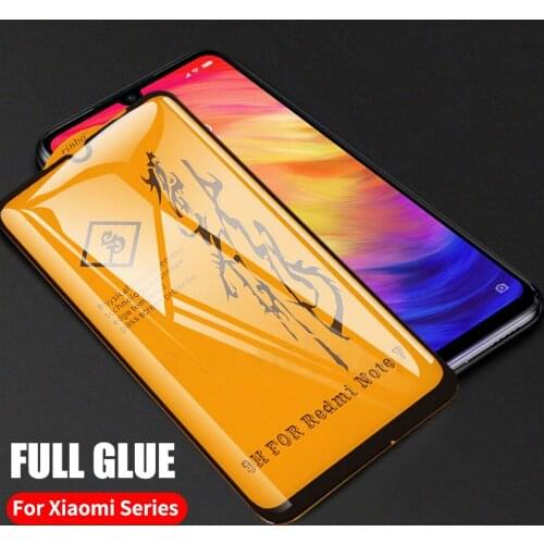 2pcs /lot 6D Full cover Glass for Xiaomi Redmi Note 7 6 Pro 5 4X Redmi Note 7 7A Tempered Glass for Xiaomi CC9 Mi 9 SE