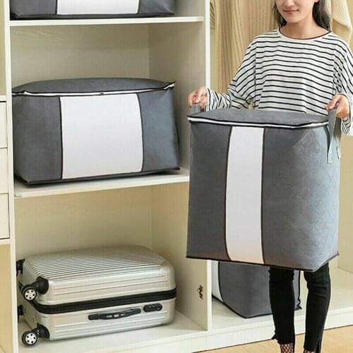 Non-woven fabric Quilt Storage Bag Home Clothes Quilt Pillow Blanket Storage Bag Travel Luggage Organizer Dampproof Sorting Bag