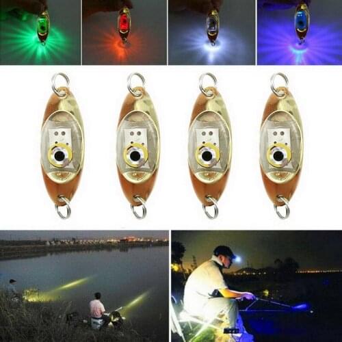 LED Deep Drop Underwater Eye Shape Lure Light Flashing Fishing Squid Fish Lamp