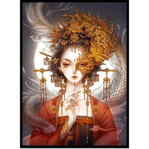 Cross stitch Girl Needlework,DIY,Sets For Embroidery Kit Full Cross-Stitching Silk & Cotton Threads