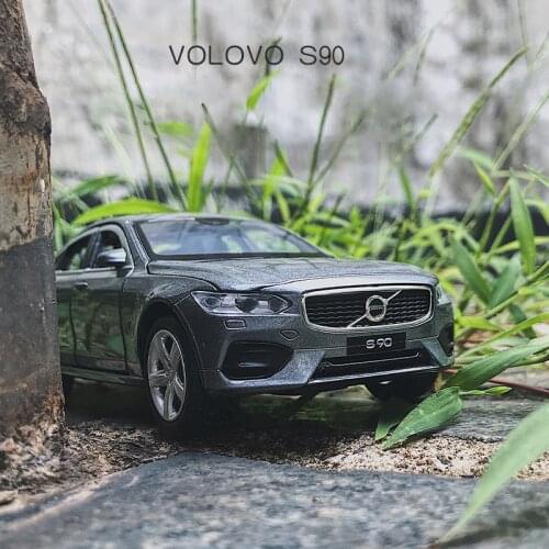 1:32 Scale For VOLVO S90 Diecast Alloy Metal Licensed Luxury Sedan Car Model Collection Model Pull Back Sound&Light Toys Vehicle
