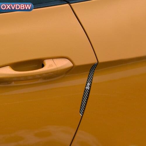 2pcs Car Door Edge Rubber Scratch Protector Moulding Strip Protection Strips Anti-rub Car-styling For Ford Mustang Accessories
