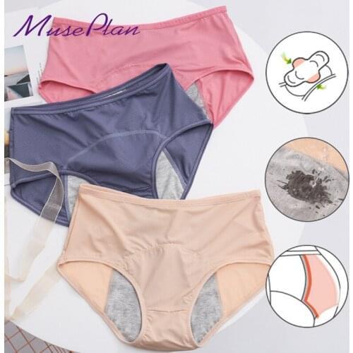 3pcs Leak Proof Menstrual Panties Physiological Pants Women Underwear Period Cotton Waterproof Briefs Dropshipping