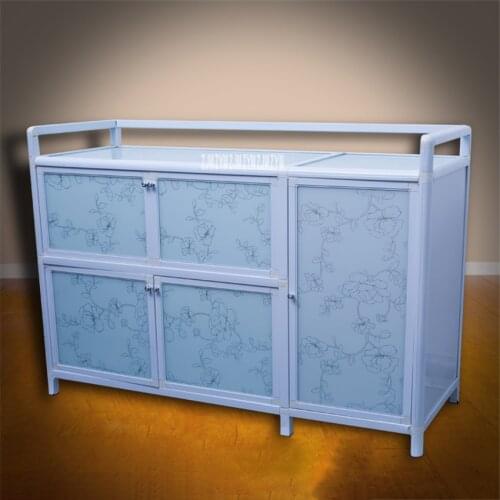 65 Kitchen Furniture Storage base Cabinet Simple Assembly Buffet Cupboard Multifunctional Side Table Aluminum Alloy Sideboard