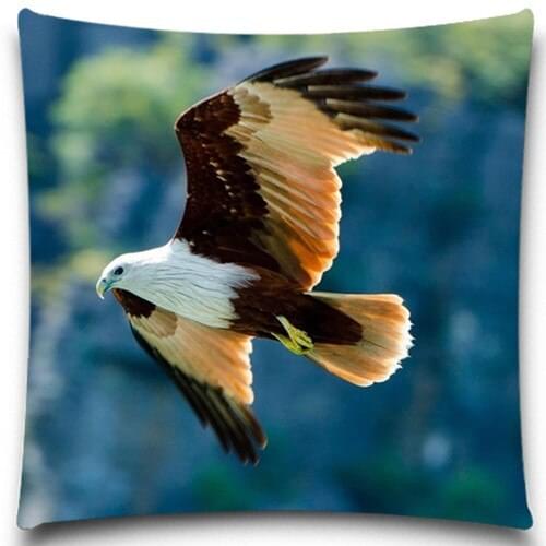 A bird flying in the sky 2D print creative Pillow case Square cotton polyester cushion cover 5 size 9 style