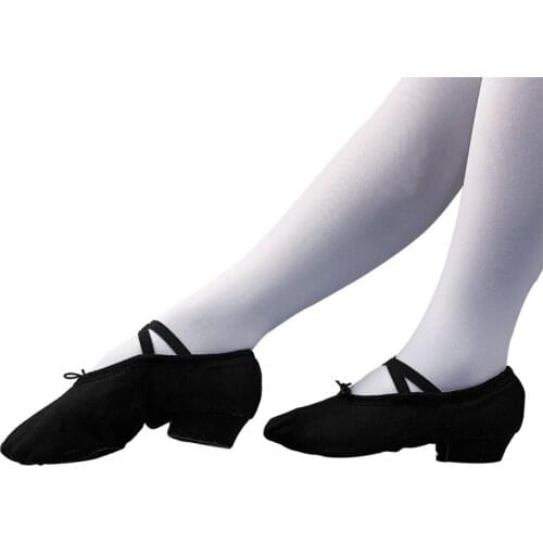 Women Ballet Shoes Girls Ballet Jazz Dance Shoes Soft Sole Low Heels Kids Dancing Shoes Black Womens Exercise Shoes