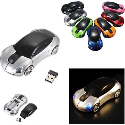 2.4GHz 1600DPI Wireless Mouse Optical Mice+USB Receiver Light LED Car Shape Optical Mice AU for PC Laptop Macbook Computer Game
