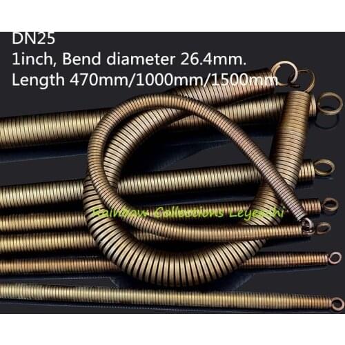 DN25(1inch),Bend diameter 26.4mm, Length 470mm/1000m /1500mm manual pvc pipe bender wire tube bending tool curve spring