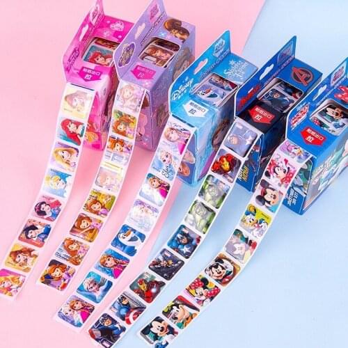 HOT SALE 200pcs/box Disney Cartoon Stickers Disney Frozen Elsa and Anna Princess Sofia Mickey Children Removable Stickers Toys
