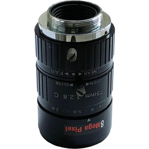HD 8MP 75mm CCTV CS C mount Lens Manual Iris Focus F2.8 Aperture Camera Lens