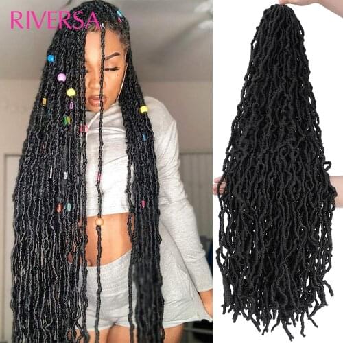 36Inch 6Packs Extended New Faux Locs for Soft New Styles Locs Crochet Hair Natural Locs Crochet Braids Pre Looped Synthetic Hair