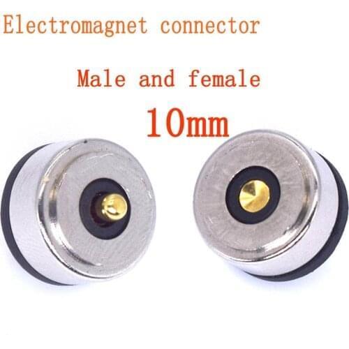 5 Pairs Magnet Spring-Loaded Pogo pin connector single Spring Pin 2 Poles charge Power male female Probe Solder Wire and PCB