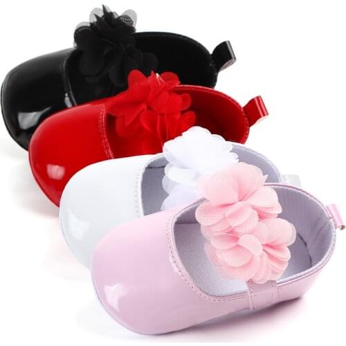 New Newborn Toddler Infant Baby Girls Sequin Flowers Crib Shoes Pram Prewalker Anti-slip Sneakers Floral Cute Shoes