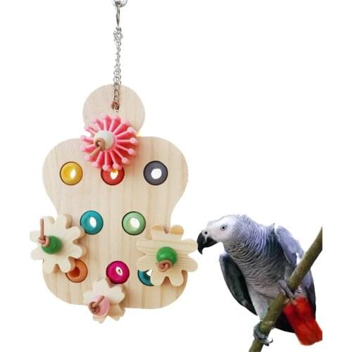 Parrot supplies, bird toys, wooden educational interactive toys, fun biting and digging treasure trees