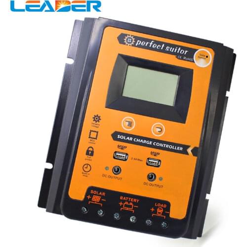 12V 24V 70A PWM Intelligent Solar Charge Controller Regulator LCD Display USB output for Lithium and Lead-acid battery