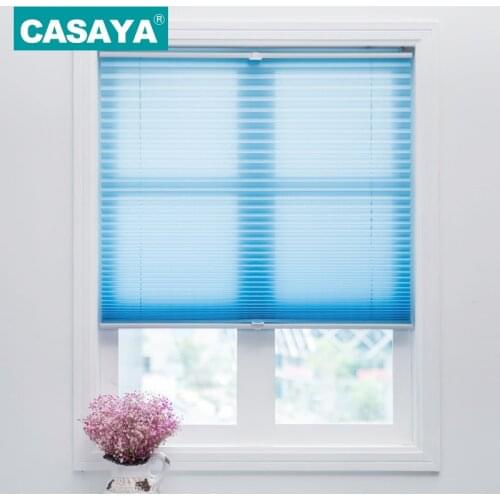 Trim-at-Home Cordless Pleated Blinds Light Filtering Shade Child Safety Easy Lift Pleated Curtains Roller Blinds Customized Size