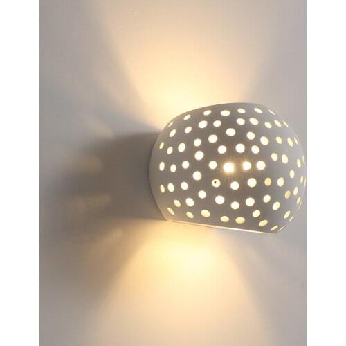 Nordic wall lamp sconces sculpture bathroom bedroom led lights gypsum Ac 90-260v modern stairs light fixtures new