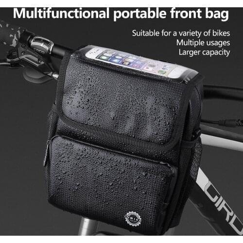 Touch Screen Bike Handlebar Bag Waterproof Bicycle Front Bag Road Mountain Bike Bag Bicycle Frame Bags Bike Pouch Accessories