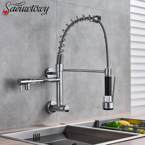 Only Cold Water In-Wall Spring Kitchen Faucet Hand-Held Nozzle Kitchen Faucet Balcony Basin 360 Degree Rotating Kitchen Tap
