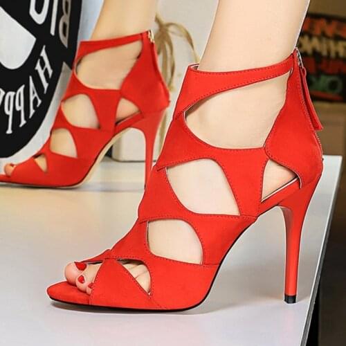 High-top Dance Shoes Boots Women Latin Dance Shoes Girls Salsa Ballroom Dance Shoes Performance 8.5cm Sandal Party Dancing Shoes