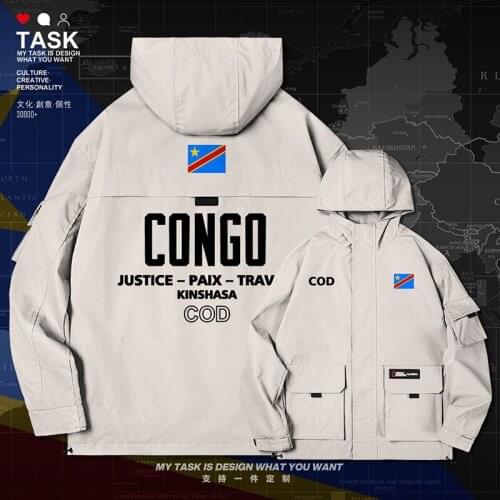 DR Congo COD men jacket hooded nation flag windbreaker mens fashion new coat for men jackets streetwear top autumn clothes