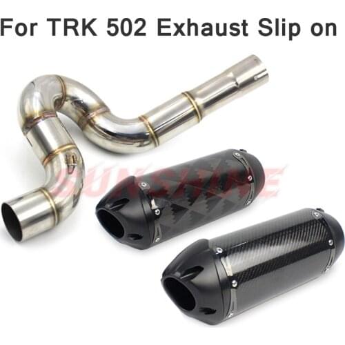 Exhaust Motorcross Escape Moto Pipe Motorcycle Muffler Mid Pipe Racing Modified Slip on For Two Brothers Benali 502C 502 C Tube