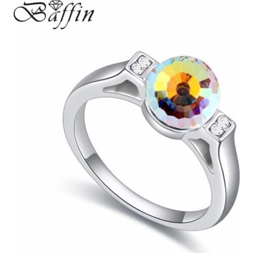 High quality 100% Original Crystals From Swarovski Rings Fashion Jewelry Wedding Rings For Women wholesale