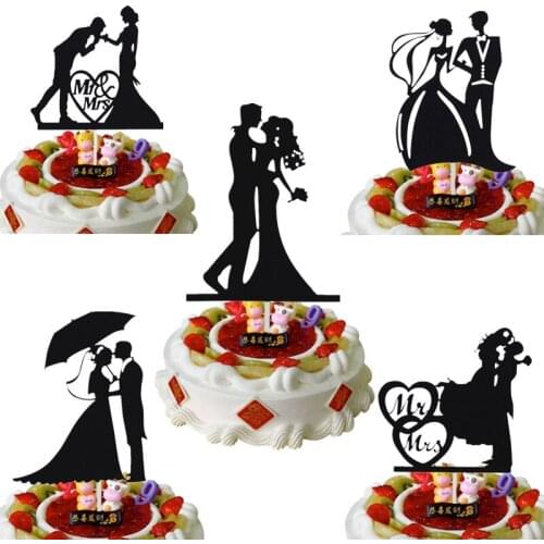 1 Pcs Spouse Mr Mrs We Do Cake Flags Love Heart Wedding Cake Topper Bride Groom Wedding Party Cake Baking Decor Cake Flags
