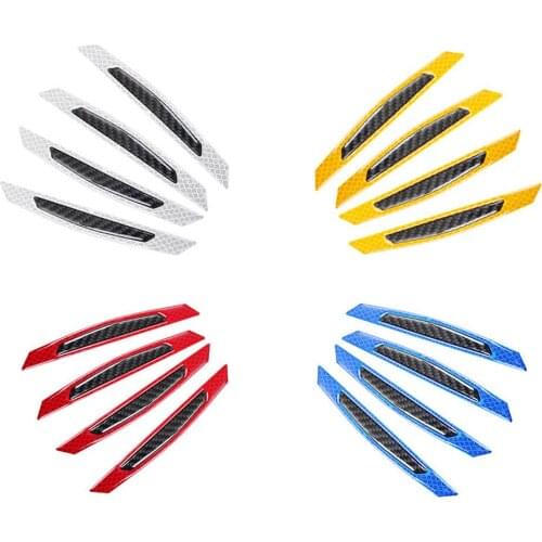 10sets Reflective Warning Door Side Edge Protection Anti-Scratch Protector Glue Sticker For Auto Car 4Pcs/Set