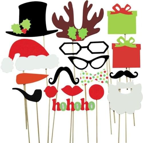 17Pcs New Paper Christmas Hats Funny Interesting Party Photography Props For Children Kids Toys Decorations Gifts
