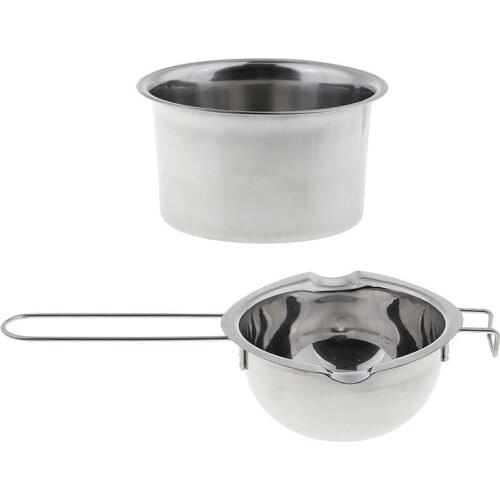2PCS Wax Melting Pot Stainless Steel Soap Candle Melts Pot Scented Wax Melts Double Boiler for DIY Candle Soap Making Tools