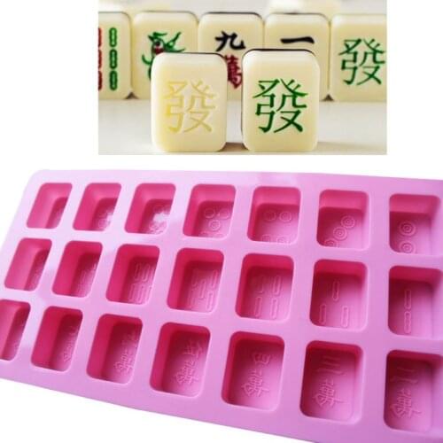 2pcs/set Chinese Mahjong Silicone Fondant Cake Mold Sugarcraft Chocolate Baking Chinese Mahjong Silicone Mold