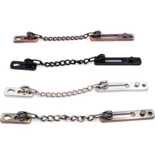 2pcs/lot Sliding Door Lock Chain Bolt Safety Chain Hotel Office Security Chain Gate Cabinet Latches Decorative Hardware