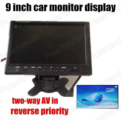 9 inch TFT Color LCD Car Monitor With 2-channel video input For DVD VCD Reversing Camera high quality