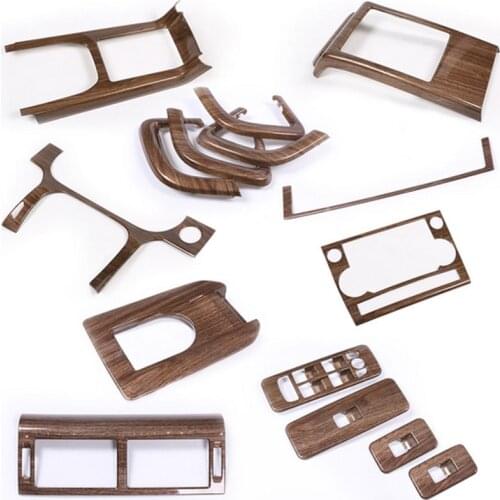 ABS Car Styling Car Full Set Interior Accessories for Land Rover Discovery Sport 2015-2019 Walnut Brown Colour Car Accessories