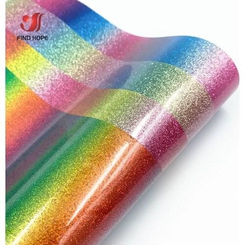 Glitter Rainbow Heat Transfer Vinyl 4 Assorted Colors Iron On Cricut Film for Fabrics T-Shirts Heat Press or Cutting Machine DIY