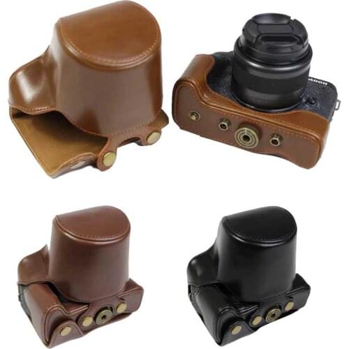 PU Leather Case Cover Camera Video Bag for Canon EOS M6 II EOSM6 II EOS M6 Mark II Protective Body Skin